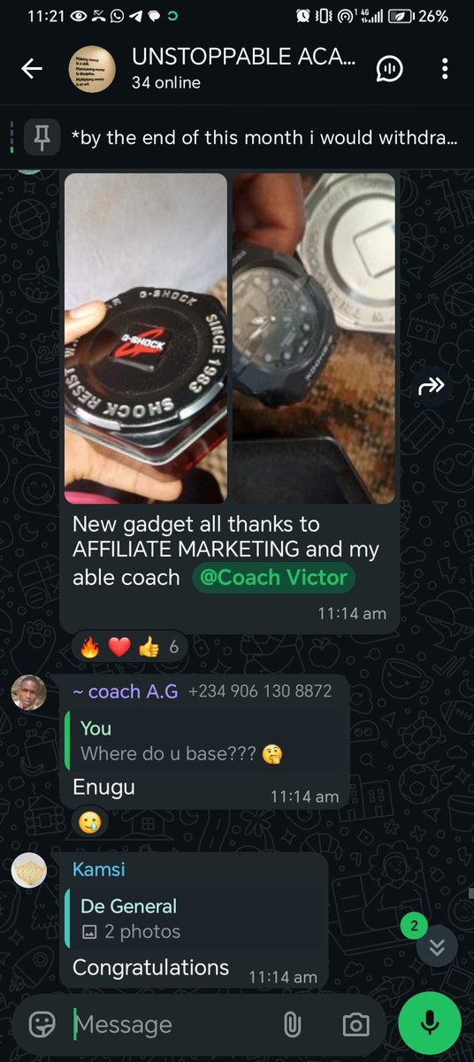 Coachvict's tweet photo. This business sweet guyyyy

So like this my student don use person salary go buy G-SHOCK ehhh😂😂😂

Omorr.... U still dey doubt am??
U go cryyyyyyy https://t.co/QsDVbi01gD