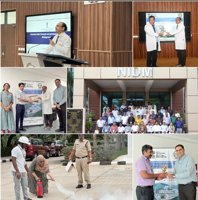 mangalAiimsAP's tweet photo. A 6 Day Capacity Building Training Programme on Hospital Preparedness during Public Health Emergencies for Hospital Administrators, under aegis of  DM cell @MoHFW_INDIA was successfully organised from 20th July 2026 to 25th July 2026, by Dept. of Hospital Administration, AIIMS Mangalagiri under the Chairmanship of Hon’ble Executive Director & CEO, Prof. (Dr.) Ahanthem Santa Singh. 
Around 40 participants from Andhra Pradesh,  Chhattisgarh, & Telangana, were part of the training programme. #AIIMSMangalagiri #Disastermanagement #Capacitybuilding #Training 
@JPNadda 
@mpprataprao
@AnupriyaSPatel
@ICMRDELHI
@NITIAayog