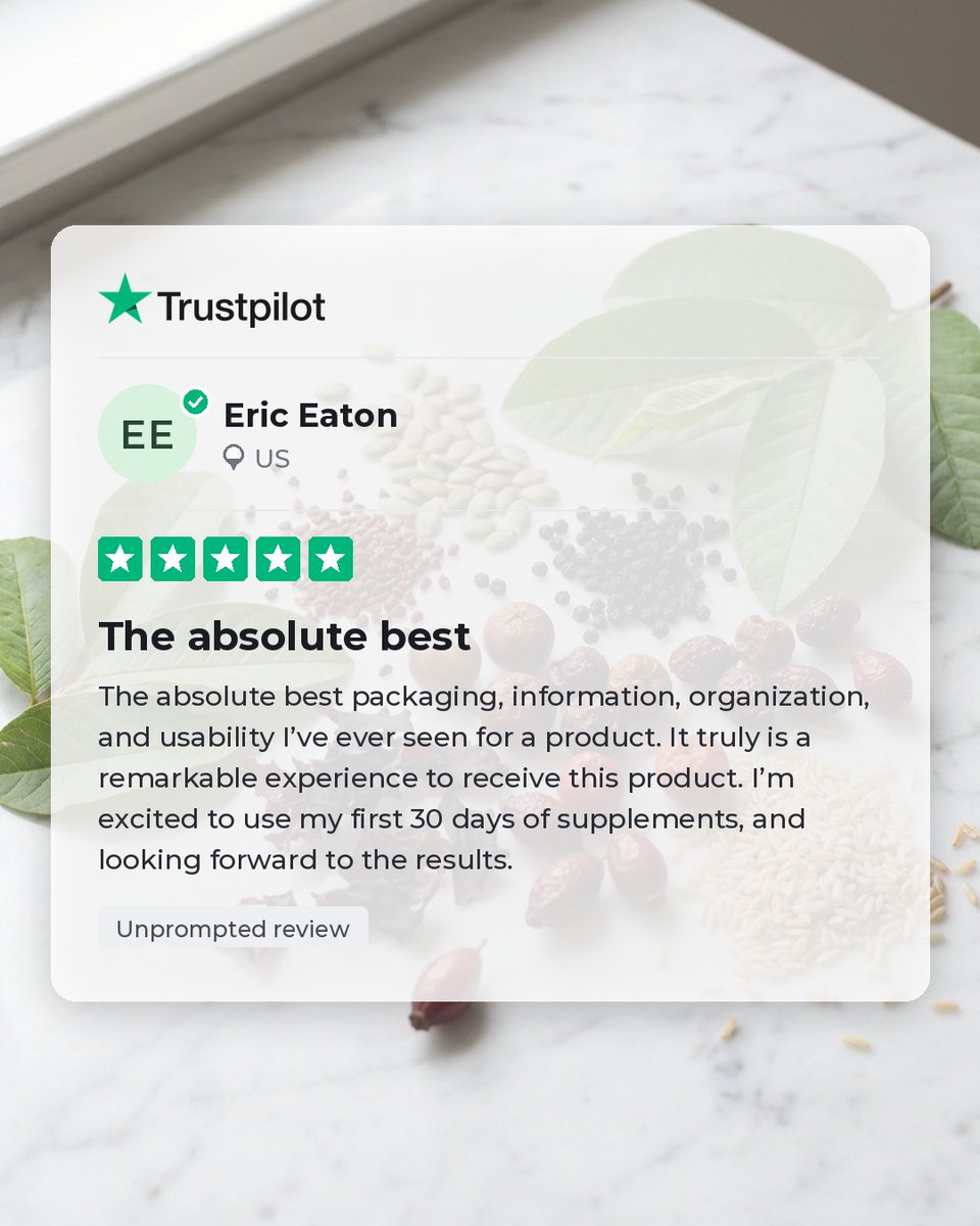 WBNO_Official's tweet photo. “The absolute best packaging, information, organization, and usability I’ve ever seen.” ⭐️⭐️⭐️⭐️⭐️
A verified Trustpilot review. Thank you, Eric.
World’s Best. The finest of everything.
#WBNO #WorldsBest #Trustpilot #VerifiedReview #TheFinest #QuietLuxury #ScienceIsNotBetterThanNature