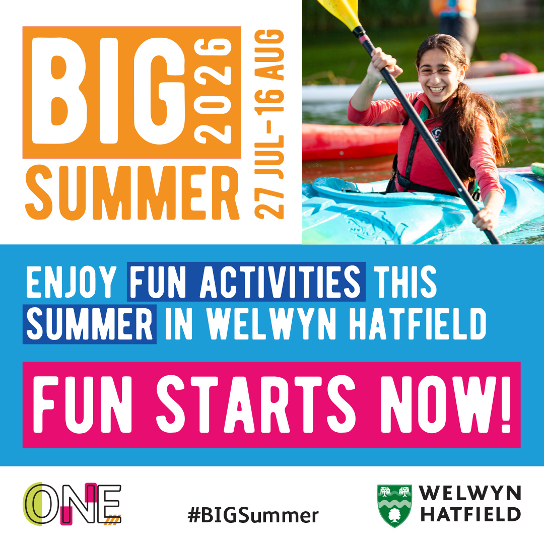 WelHatCouncil's tweet photo. 🎉 Big Summer starts today! 🎉

Get ready for three weeks of FREE family fun across Welwyn Hatfield!

Check out our event calendar for all the details 👉 https://t.co/6DSfp0TMT4

#BIGSummer https://t.co/95TDyN3A4H