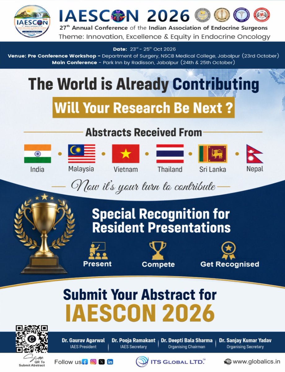 Iaescon2026's tweet photo. The stage is filling. Will your research make it?

🌍 Abstracts already received from 6 countries.

🏆 Present your work.
🏆 Compete with the best.
🏆 Earn national recognition.
Submit your abstract. Make your mark at IAESCON 2026.
#IAESCON2026 #AbstractSubmission https://t.co/ZuoNvCyavR