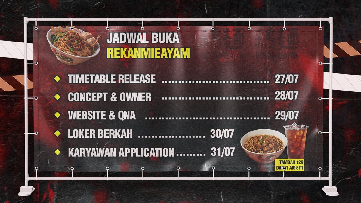 REKANMIEAYAM's tweet photo. ᅠ
We have announced the interview stages for our soon to be new employees. Make a note of the dates right away, get ready and don't miss out! 🍜🥢
ᅠ https://t.co/WuBooObiY9