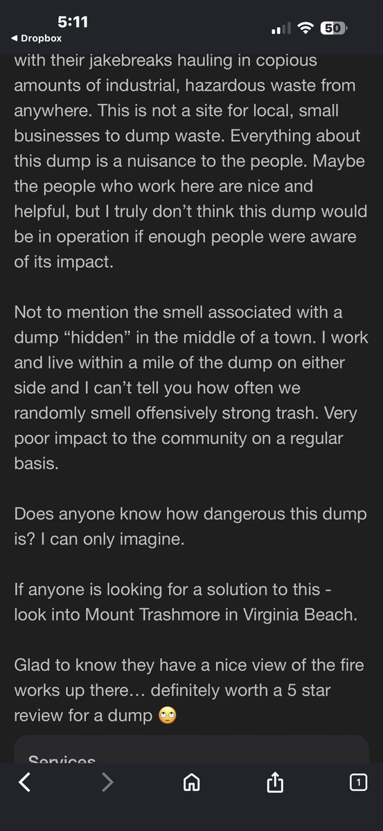 REC12144's tweet photo. A review of the Dunn Landfill by a neighbor. If you feel compromised by this operation speak up like this lady. It will make a difference. https://t.co/snzV632d5b