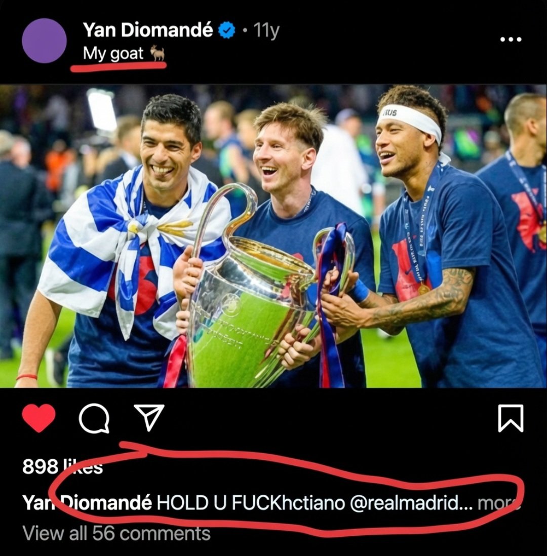 Fcb_striker's tweet photo. Yan Diomandé old Instagram post surfaces online 👀 https://t.co/l3Gw3fJkOn
