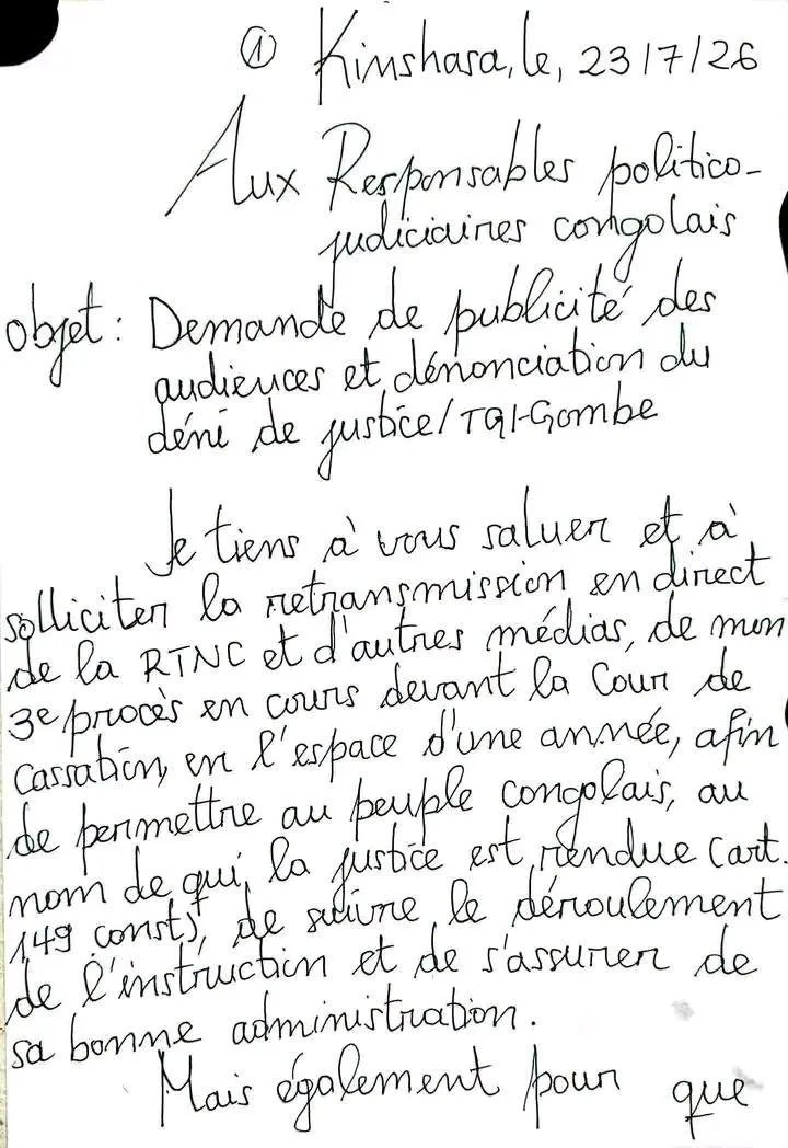 EtatUnisAfrique's tweet photo. La lettre de @ConstantMutamba aux responsables politico - judiciaires https://t.co/KoQmZZQHWR