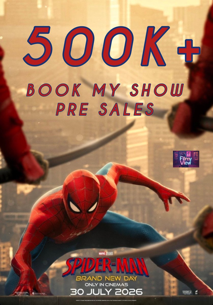 Genz_anxiety's tweet photo. Advances at National Chains (Hollywood)

1. #AvengersEndGame 975K
2. #SpidermanNoWayHome 550K
3. #InfinityWar 492K
4. #DoctorStrange2 400K
5. #Avatar2 325K
6. #BrandNewDay 300K ✅🔥 [3 days left]
7. #DeadpoolAndWolverine 230K
8. #TheConjuring4 227K
9. #Thor4 225K 
10. #Oppenheimer 200K
11. #AvatarFireAndAsh 165K 
12. #MissionImpossible8 165K
13. #CaptainMarvel 165K
14. #TheOdyssey 142K 
15. #BlackPanther2 125K
16. #MissionImpossible7 125K

Note: Day 1 Data Only
