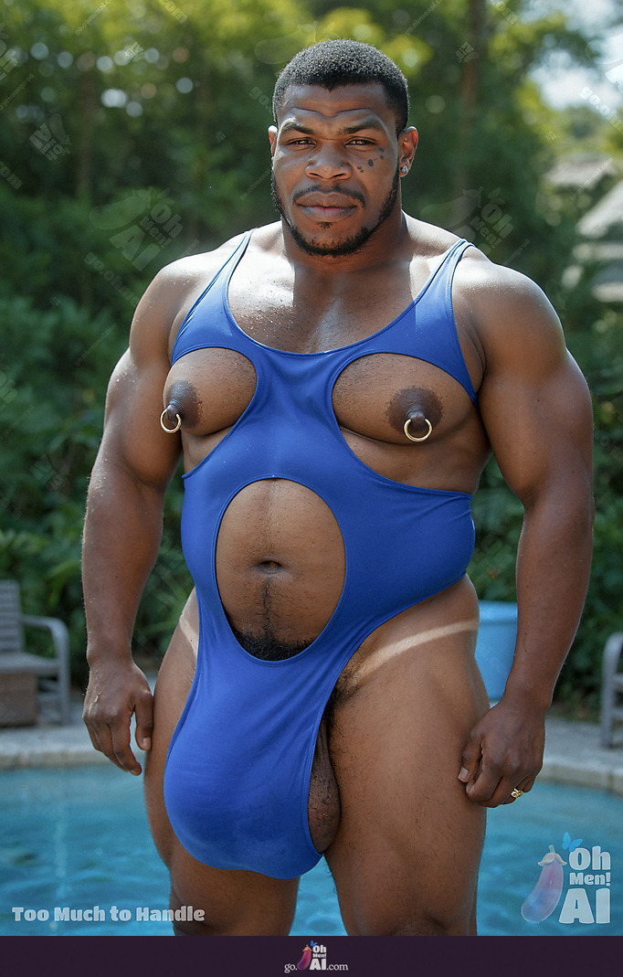 OhMen_AI's tweet photo. Too Much to Handle #afrobara #gayart #musclehunk #poolparty at @TheManailands https://t.co/rDPSvJTg4B