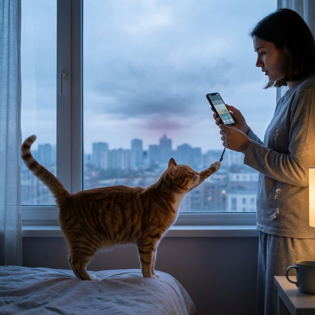ScenarioKitty's tweet photo. A weather app can now tell you the exact mood your city will wake up in tomorrow, but checking it nudges that mood slightly worse; would you look, ignore it, or share it with others? https://t.co/ycwZAF8zdb