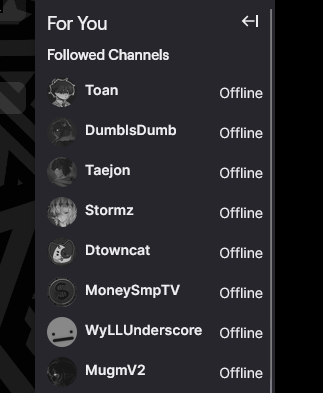 remazer_'s tweet photo. it's so weird to open twitch to see everyone offline :sob: 
i miss my fucked up sleep schedule streamers I liked being able to watch them at reasonable hours... Back to vods i go https://t.co/C6LTZyLZxY