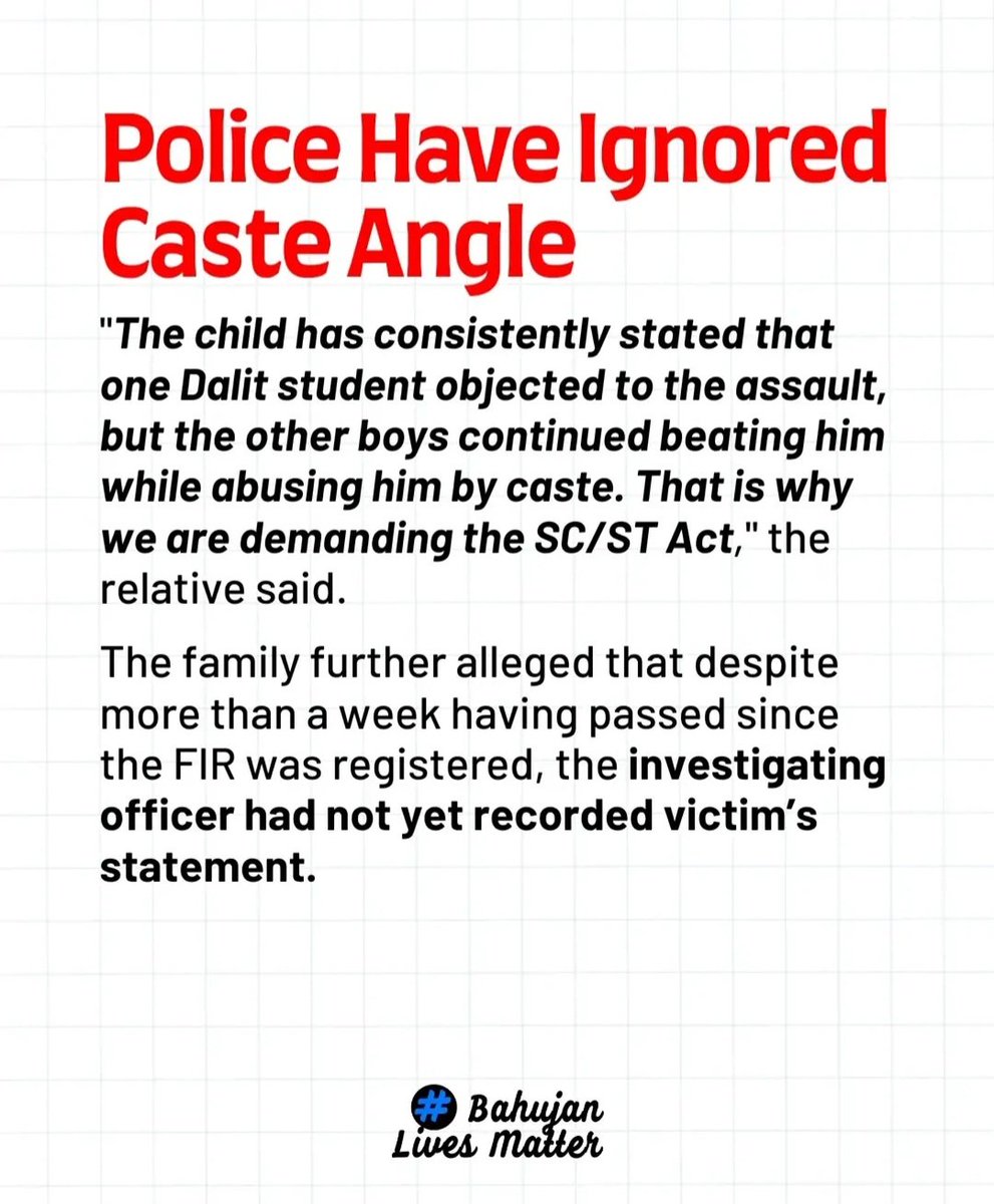 puspailuvtears's tweet photo. "Harijan badh-likhkar kya Ambedkar banega" was said to a 16 y/o boy as he was stripped, beaten for 4 hours, and abused with casteist slurs. Reported yesterday. Fuck you &amp; your 'anti-reservation movement' when this age-old abuse, depravity, dehumanization refuses to cease to exist https://t.co/aF65lXwEtf