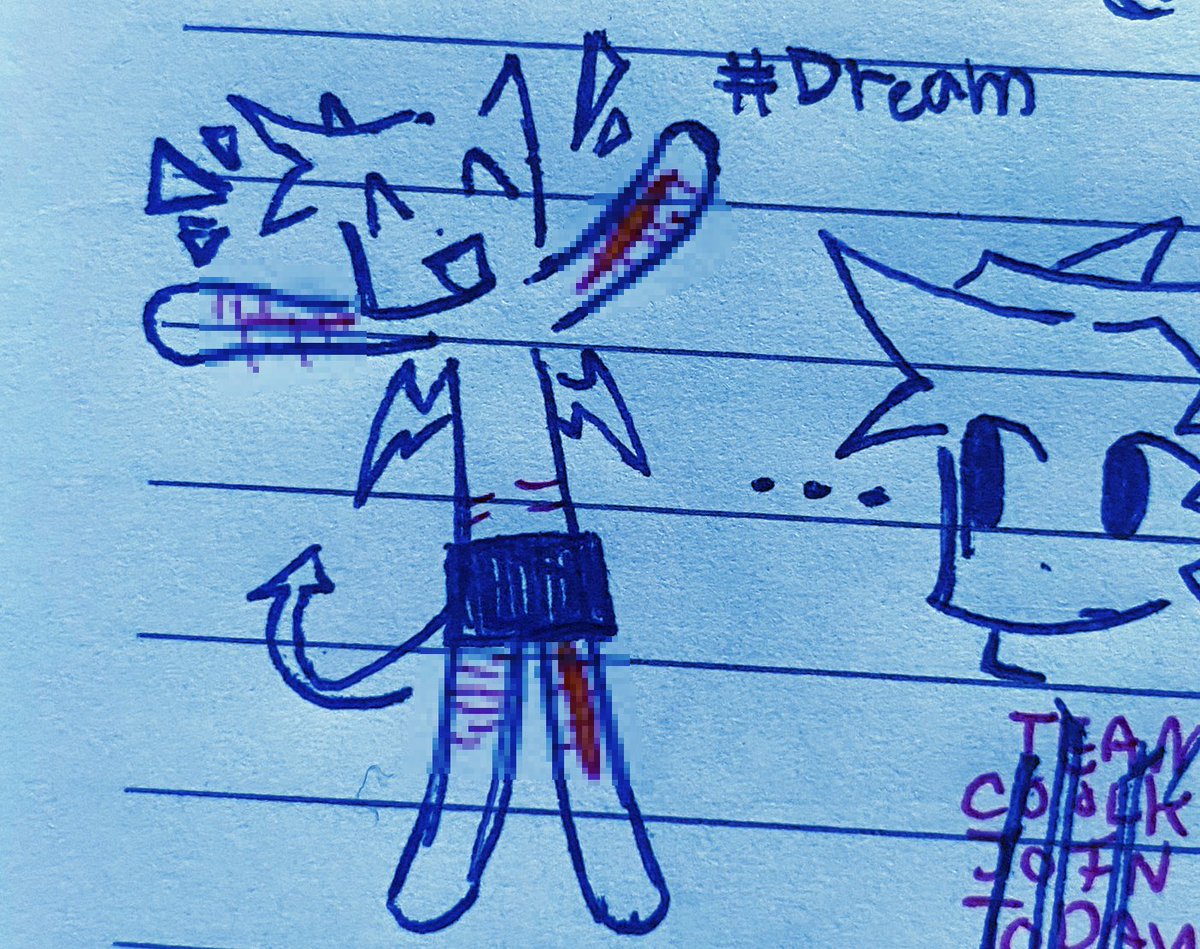 Encyture's tweet photo. really wanted to cut in school today but couldn’t (╥﹏╥) so drew my coolkidd kinsona to cope https://t.co/e2erh0EqYn