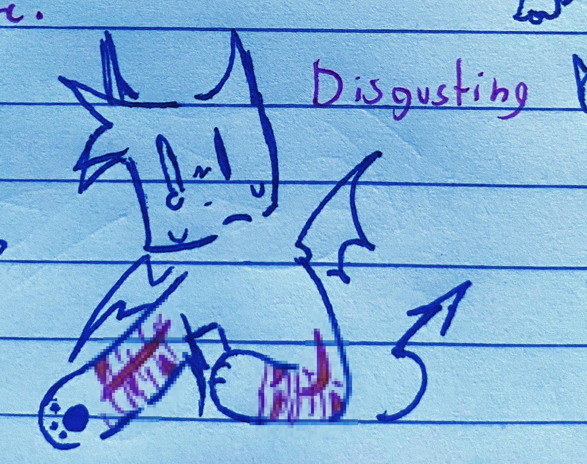 Encyture's tweet photo. really wanted to cut in school today but couldn’t (╥﹏╥) so drew my coolkidd kinsona to cope https://t.co/e2erh0EqYn