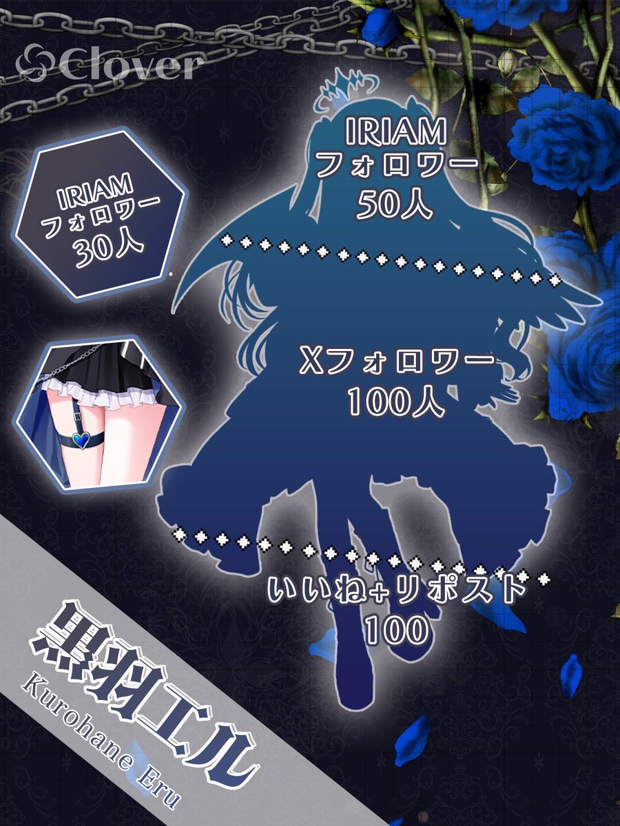Kurohane_Eru's tweet photo. Xフォロワー80人達成‼️

 #IRIAMライバーさんと繋がりたい
 #IRIAM立ち絵公開チャレンジ中 https://t.co/xa8EKiY5Pl