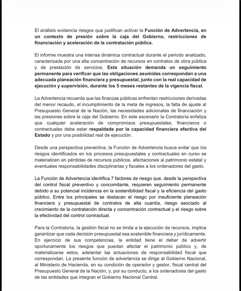 dmarcordoba's tweet photo. Apenas se levantó la restricción de la Ley de Garantías, el Gobierno Petro se lanzó a firmar 14.414 contratos por $4,55 billones en solo cuatro semanas. La Contraloría tuvo que activar su función de advertencia.

Lo peor es que nos tienen lista una reforma tributaria. https://t.co/o3dpVXHrfA