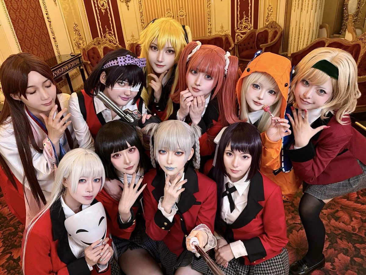 rf196r's tweet photo. 桃喰姉妹主催の賭ケグルイ大型併せでした✨️

#百花王学園へようこそ0725 https://t.co/BDlzFEBk5i