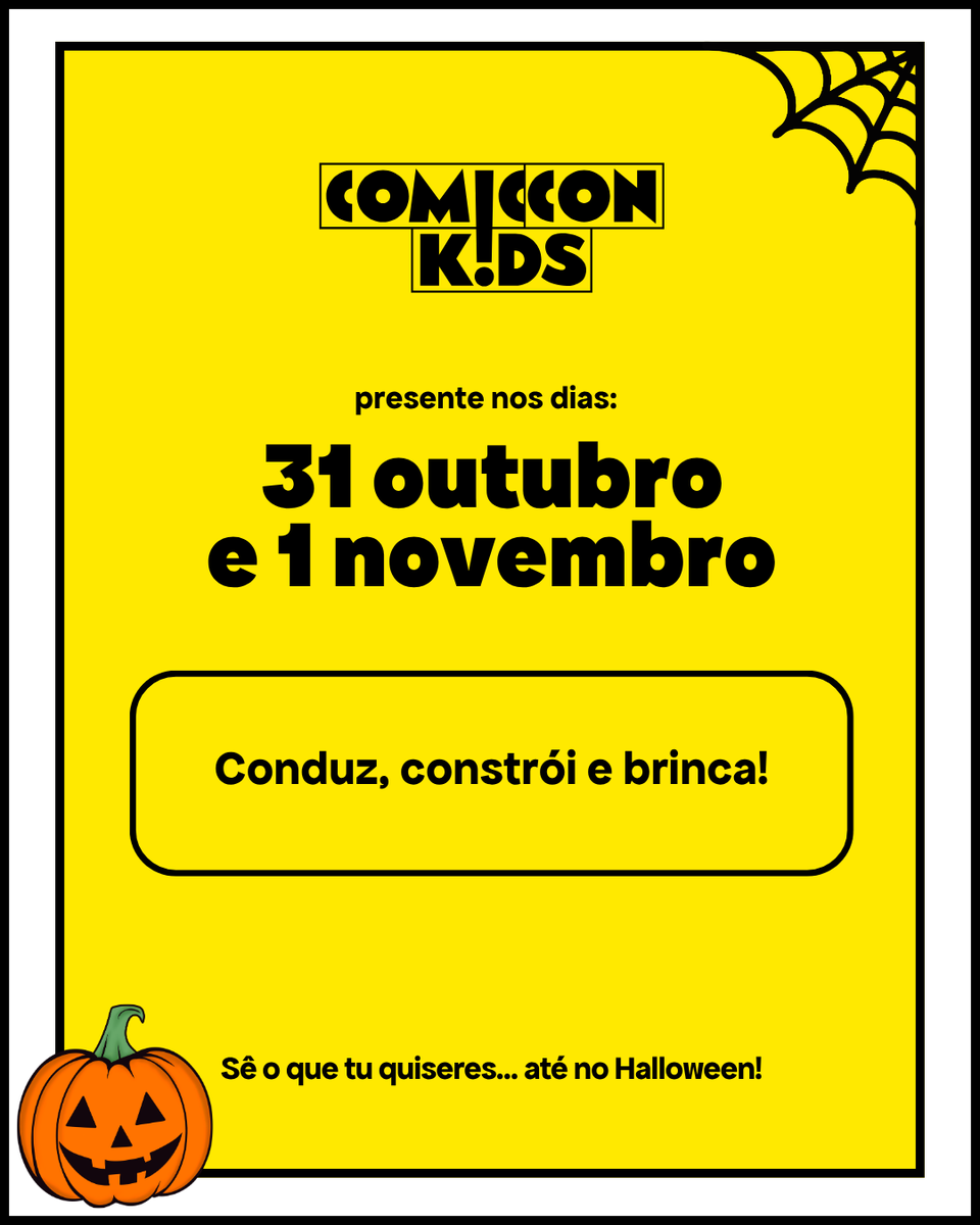 ComicConKids's tweet photo. 🚜 Põe mãos à obra!
Conduz tratores, constrói e vive um dia de verdadeiro empreiteiro com a Rolly Toys. 👷🧱

📅 31 out. e 1 nov.
📍 Multiusos de Guimarães
🎟️ Adquire já a tua entrada em: https://t.co/SHz1dB8ONd

#ComicConKids #RollyToys https://t.co/g3qzWDNVip