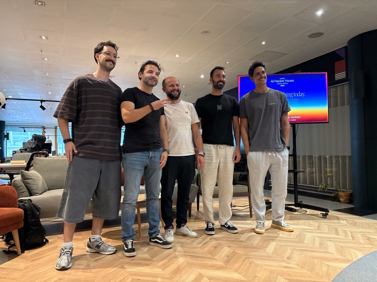 LayerXlab's tweet photo. That's a wrap on AI Hacker House: Solstice Edition. 🌅

A full day of building real projects in Porto, no fluff.

Thanks to @dhworkspaces, @YLDio, @supabase, Sumol Compal, Pleno, Vital Shot, Padaria Formosa, Braza, RHEA Therapies, @lisbonaiweek, @TalentProtocol and Innovation X Hub for making it happen.

🥇 DocX by José Pedro Sousa
🥈 Sonder by Leandro Leite, Rafael Santos and Tiago Pacheco
🥉 Wingman by Ricardo Ramos and Bruno Moreira

See you in September!
