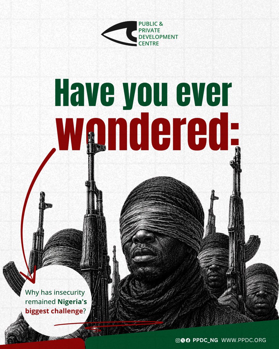 PPDC_ng's tweet photo. Nigeria has tried different security strategies across three administrations, yet insecurity persists. Our latest analysis examines a recurring trend and what it reveals.

Read the full article via the link in our bio. 

#PPDC #SecuritySectorReform #PublicPolicy #Accountability https://t.co/B7uvTAvnSd