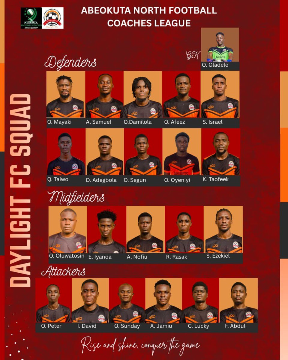 DaylightFC_fc's tweet photo. The future starts here. 🌅Daylight FC is developing disciplined,talented players ready for the next level.Scouts,agents,and clubs seeking quality grassroots talent.we're ready.📩 Open to scouting opportunities.
#DaylightFC #FootballScouting #TalentID #GrassrootsFootball https://t.co/Wy6RPaKxni