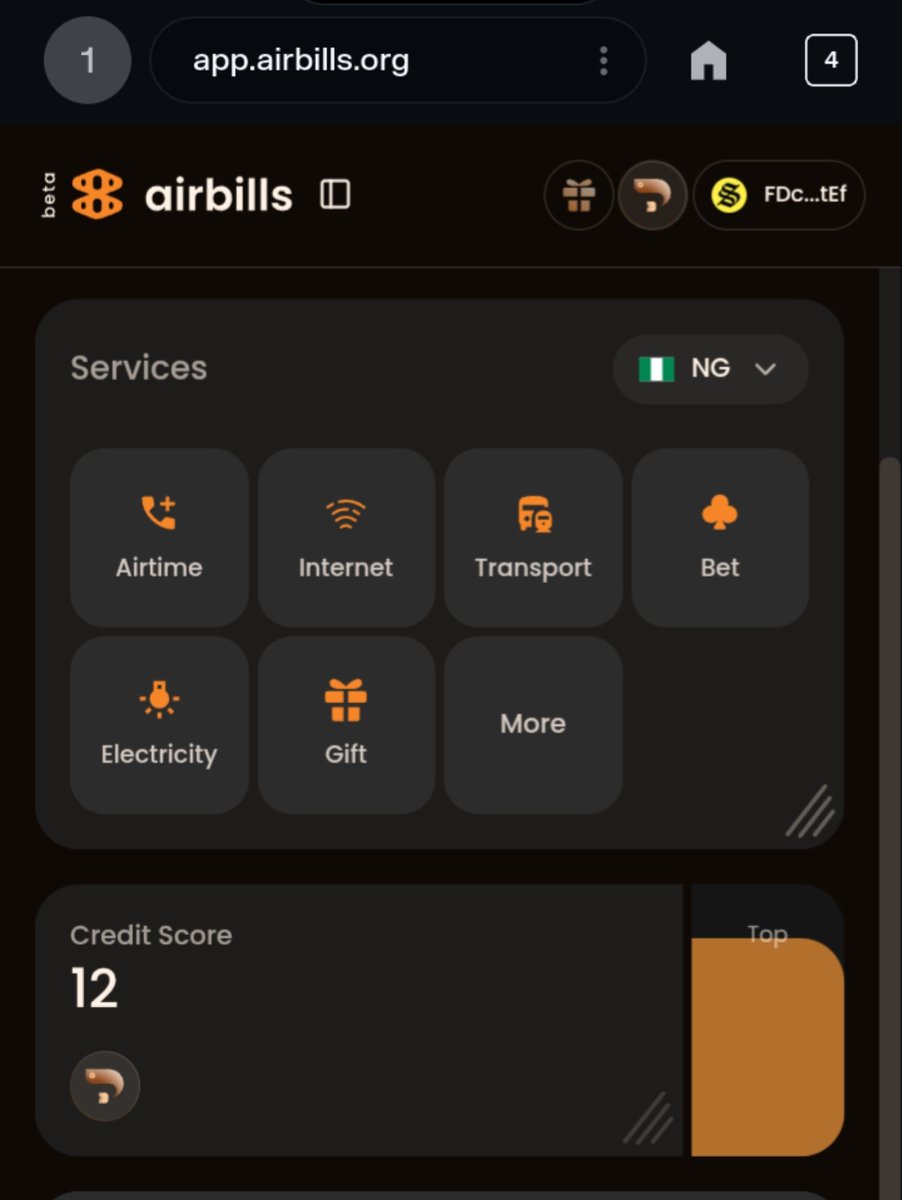 bioduncrypt's tweet photo. I actually tried buying first from Opay, but it kept failing. 

Switched to @airbillspay right inside my @solflare wallet, entered meter number, picked my DisCo, and got my tokens in seconds. 

Also nice that @airbillspay currently covers 12 distribution companies across Nigeria, and you can pay directly from your wallet balance. 

More people needs to know about airbills fr. 🔥