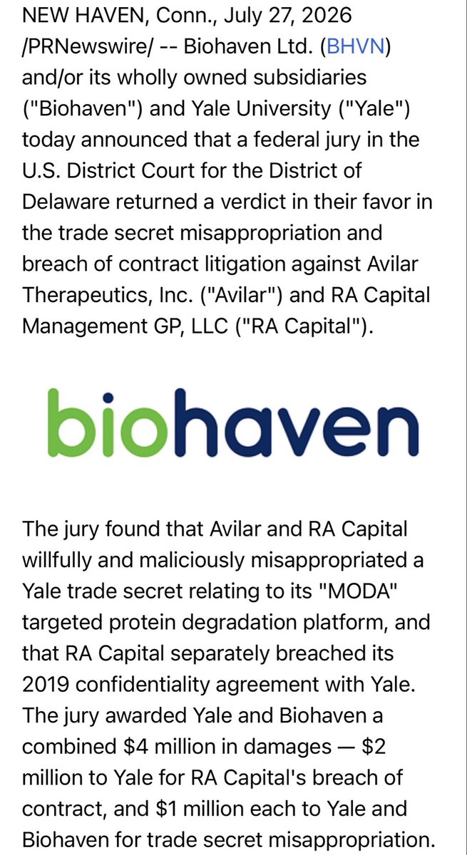 PersimmonTI's tweet photo. $bhvn

Funding strategy secured. 

And tsk tsk, RA… https://t.co/qBYPDsgyXO