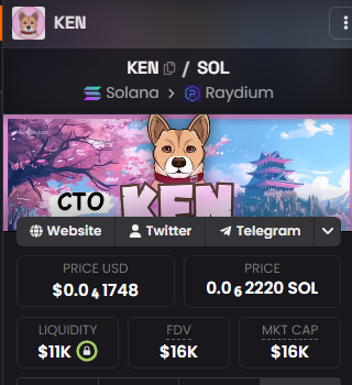 ForestManSol555's tweet photo. KEN at 45k has an actual og.

If you go on https://t.co/yKFhI6LY0n scroll down and click on KEN blue hyperlink it opens dexscreener to the actual coin.

KENMdm22KMgjgGhQ19yLtsLD4vaheJBmg3v9KwuFnM3 https://t.co/Piwu8xMAUu