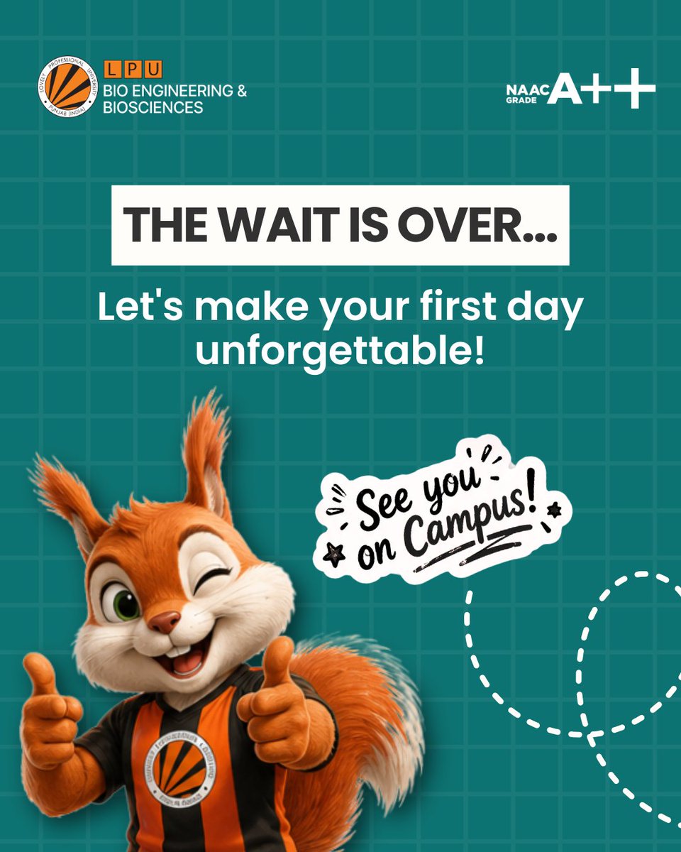 LPUBioEngg's tweet photo. 🎓 A New Journey Begins!🌟

The excitement is real as we welcome the newest members of the School of Bioengineering & Biosciences family! 💙

Here's to new friendships, inspiring mentors, groundbreaking discoveries, and a future filled with innovation. From classrooms to cutting-edge laboratories, your journey towards becoming tomorrow's scientists, researchers, and innovators starts now.

✨ Freshmen Induction 2026 – Where dreams take their first step towards excellence.

Welcome aboard, future changemakers! 🚀

#FreshmenInduction2026 #WelcomeToLPU #SchoolOfBioengineeringAndBiosciences #FutureScientists #InnovationStartsHere #LifeAtLPU #Admissions2026 #DreamDiscoverDeliver
@lpuuniversity