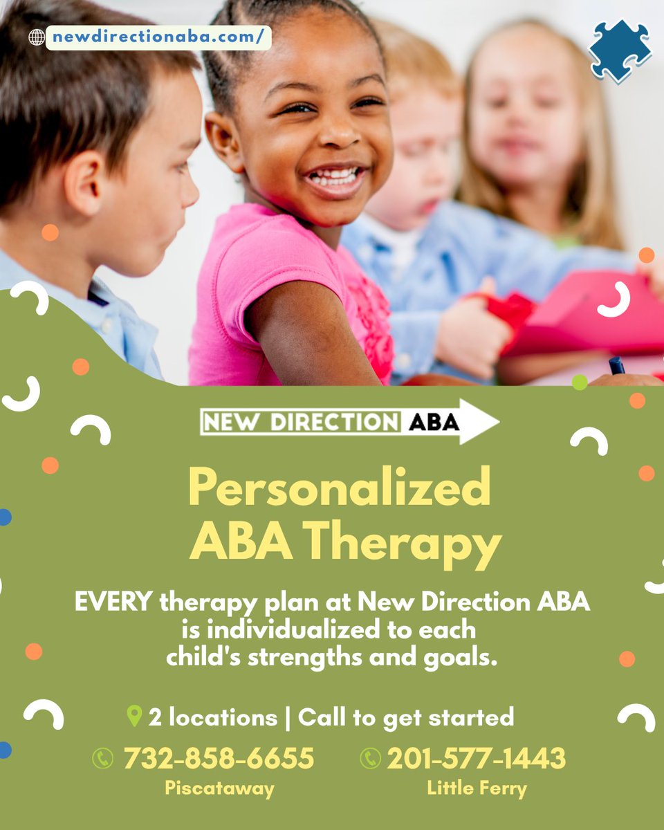 newdirectionaba's tweet photo. ABA Therapy in Bergen County, NJ

New Direction ABA offers personalized ABA Therapy in designed around each child’s strengths, needs, and family priorities. Learn more: https://t.co/FF9D9XPWB2

#abaservices #autismtherapy #bergencounty #behavioralsupport #familycare https://t.co/RGDGHTEznJ