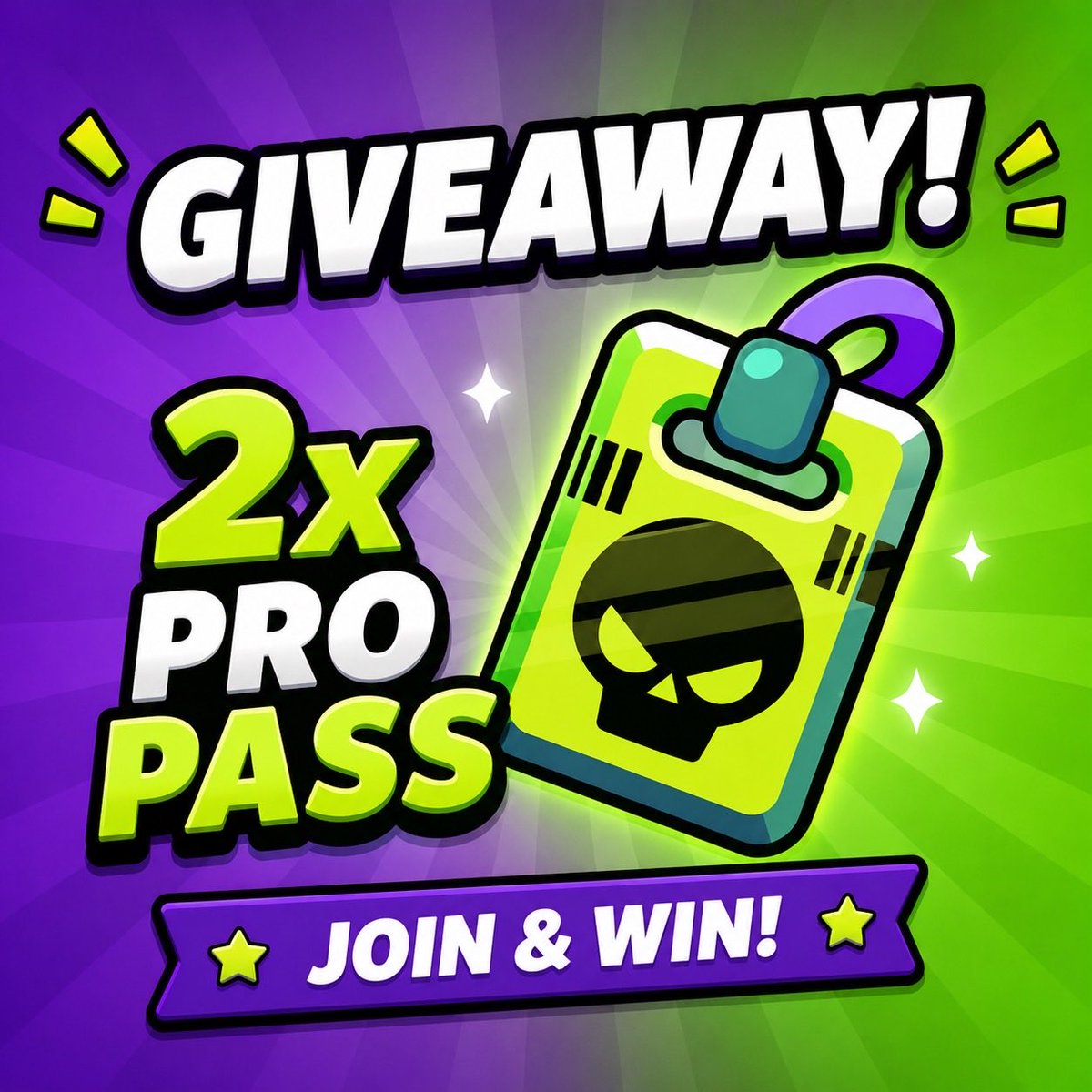 YAPIMARU_GAMES's tweet photo. 2x Pro Pass Giveaway! 🔥

To enter : 参加方法

✔︎ Follow @YAPIMARU_GAMES &amp; @nana7bs
✔︎ Like &amp; Repost ❤️♻️
✔︎ Reply with the anime or manga you’d love to see collaborate with Brawl Stars!
ブロスタとコラボしてほしいアニメ・漫画をコメント💬

#brawlstars #ブロスタ https://t.co/wvSSgBaE6X
