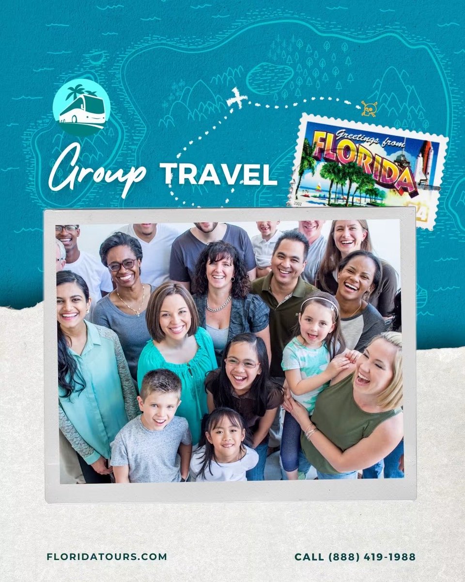 FloridaTours305's tweet photo. Gathering the whole crewtogether? Make group travel a breeze with https://t.co/711GhkvLCZ!

From family reunions to large group vacations, we have the space, comfort, and reliability you need to make memories together.

Call (888) 419-1988 to start planning your trip! https://t.co/jLg2t2lTGm