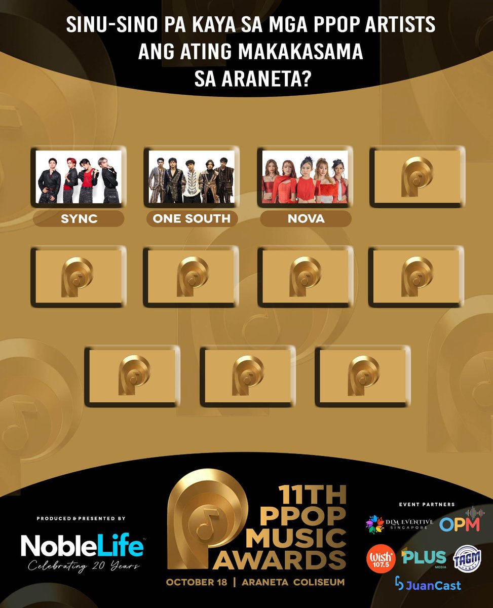 PpopMusicAwards's tweet photo. 𝙎𝙞𝙣𝙪-𝙨𝙞𝙣𝙤 𝙥𝙖 𝙠𝙖𝙮𝙖 𝙖𝙣𝙜 𝙖𝙩𝙞𝙣𝙜 𝙢𝙖𝙠𝙖𝙠𝙖𝙨𝙖𝙢𝙖 𝙨𝙖 𝘼𝙧𝙖𝙣𝙚𝙩𝙖? 📣🎶🇵🇭 

Our homegrown Filipino artists deserve your support. Let's show how PPOP can reach if we just believe. 

#11thPPOPMusicAwards
#PhilippinePopularMusicAwards
#PPMA2026 https://t.co/MIactGJFo3