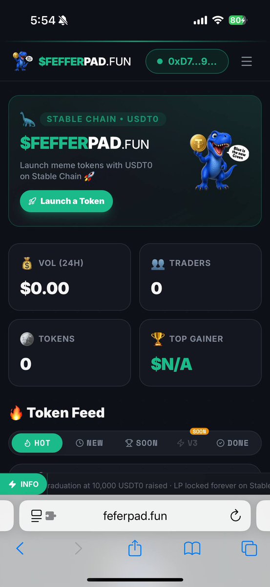 LadyDev1128's tweet photo. 🚀 $FEFER community — we heard you. We see you.

At Ladybot, we’re proud to build alongside one of the strongest communities in crypto.

We’ve designed our launch platform to strengthen both the USDT ecosystem and the $FEFER community.

🔥 Every token that bonds and graduates now includes an automatic, immutable 0.5% $FEFER rewards system. These rewards are bought on the chart and automatically distributed to holders based on their holdings — on every bonded token.

Every reward is:
• Automatically bought directly from the chart.
• Automatically distributed to the holders based on their holdings of each bonded token. 
• Generated from every bonded token that launches through FeferPad.

We also introduced CTO Support.

If a project is successfully taken over by the community, Ladybot can seamlessly transfer the fee collector wallet to the new CTO developer—allowing the project to continue growing without interruption.

We believe in the vision of a pure stablecoin chain, and we’re excited to launch Ladybot LLC’s first on-chain utility, with many more innovations already in development.

💙 Blue is the new green.

@fefermeme @tether @fefer @stable @paoloardoino

#FEFER #Ladybot #USDT #Stablecoin #CTO #Crypto #Web3

https://t.co/6SDRZFVoK3