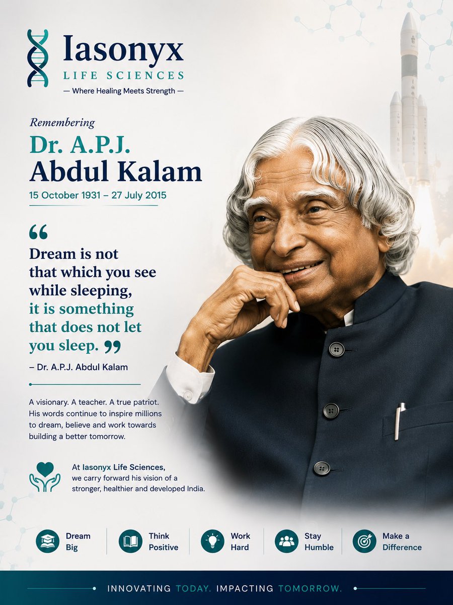 Iasonyx's tweet photo. Dreams are not what you see while sleeping; dreams are those that do not let you sleep.” — Dr. A.P.J. Abdul Kalam

A heartfelt tribute to Bharat Ratna Dr. A.P.J. Abdul Kalam. 🇮🇳🕊️

#APJAbdulKalam #Missilemanofindia
 #Bharatratan https://t.co/vBOoQC6SYQ
