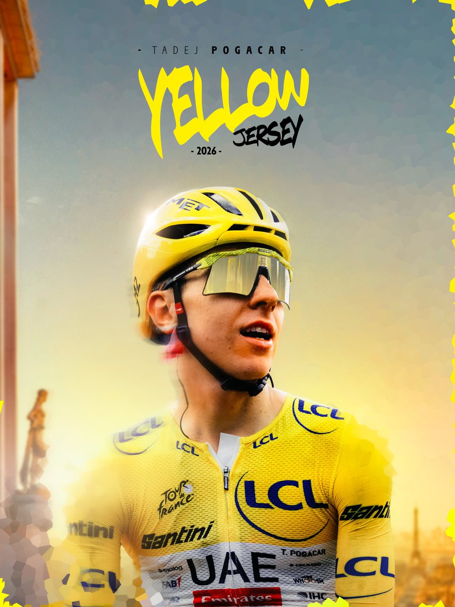 SWorld77267's tweet photo. 📊 Slovenian Tadej Pogačar wins the Tour de France 🚴‍♂️

- This is Pogačar's fifth title and his third consecutive victory .  #TDF2026 https://t.co/nB0qY1kAp1