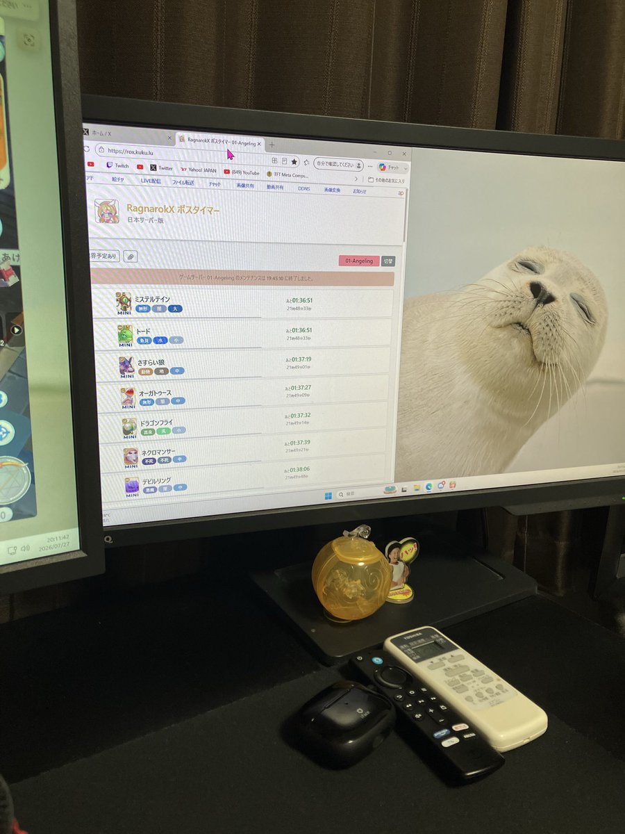 PubgRees's tweet photo. サブモニタ触ってたらひょっこり出てきてビックリ https://t.co/1RYTqe8F7u