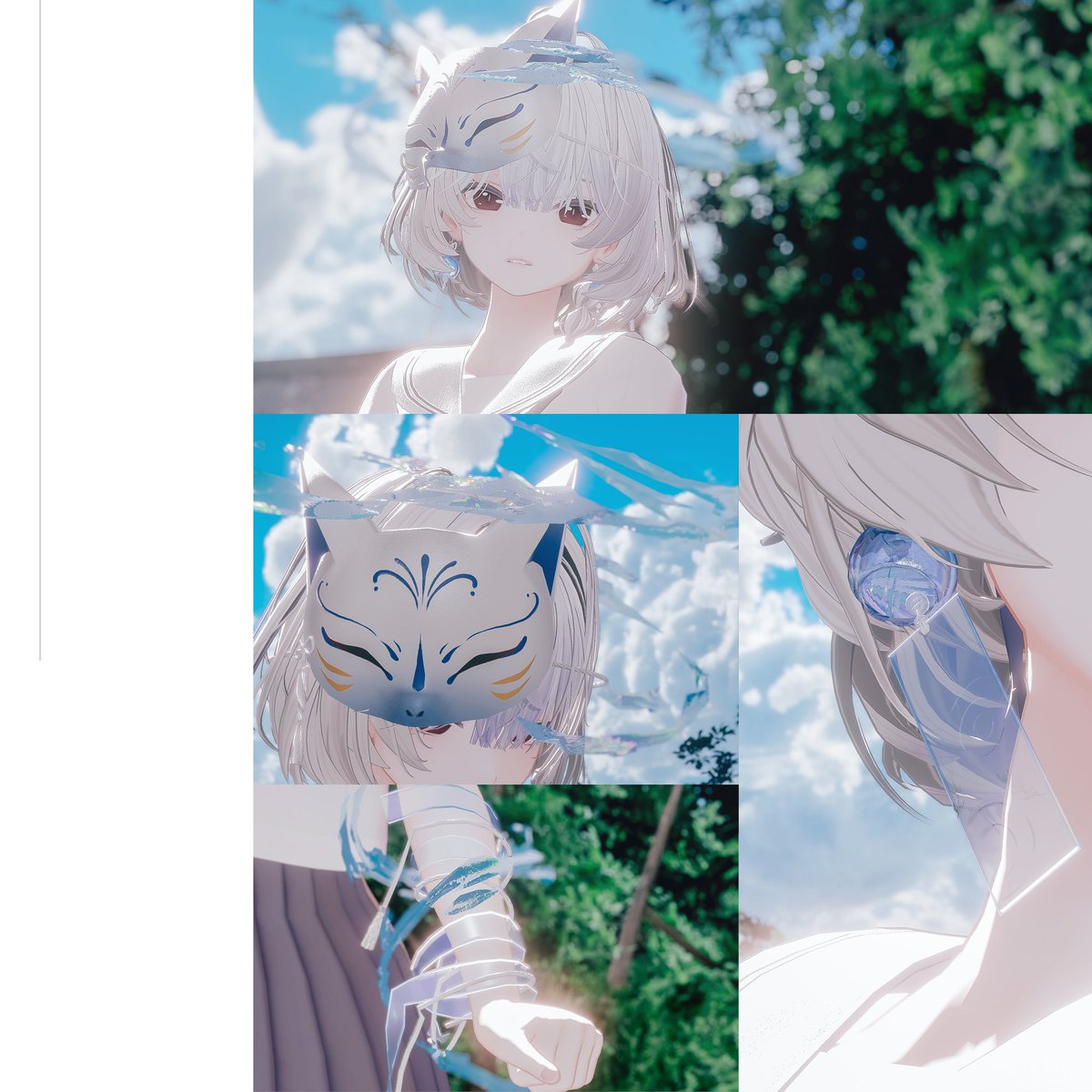 re_works24's tweet photo. ╭──────────...─╮
 🎐Summerプレゼント企画
╰─...──────────╯
8月に向けて！
フォロー＆RTで3名様にプレゼントいたします。
〆...7/29

#VRchat 向けアクセサリー
[狐面幻燈]
https://t.co/2HAES0yIXj

夏の夜のお供にぜひ🦊
#Re_works https://t.co/NqX256ou5r