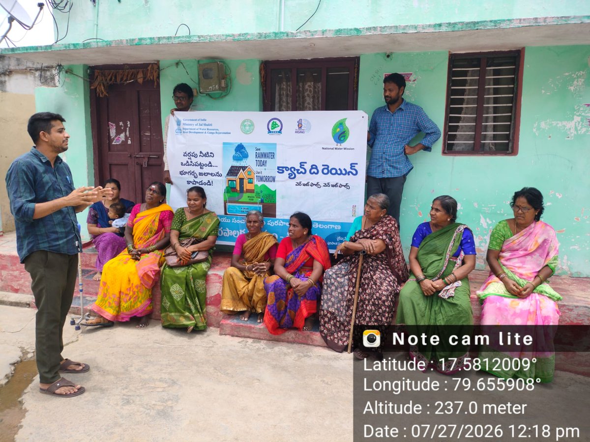 thorrurmepma's tweet photo. As part of JSJB 3.0 "Catch the Rain" Campaign, an awareness was conducted at the Existing RWHS pit to promote Rain water conservation at 11 TH WARD Thorrur Municipality. #catchtherain
@tksreedevi
@JalShaktiMin
@MoHUA_India
@cdmatelangana https://t.co/JTkgNZQlfJ