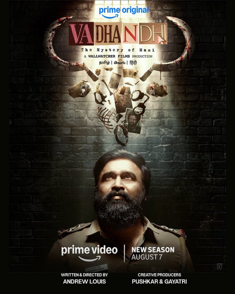 sunboxmediaoffl's tweet photo. August 7th 
#Vadhandhi returns for the 2nd season on @PrimeVideoIN 
This time it is @Sasikumardir who is on duty!!!

Written and Directed by 
 @andrewxvasanth

#VadhandhiS2 #VadhandhiOnPrime

@wallwatcherfilm @Padmak131 @AnaghaOfficia https://t.co/KDqmxWi9yu
