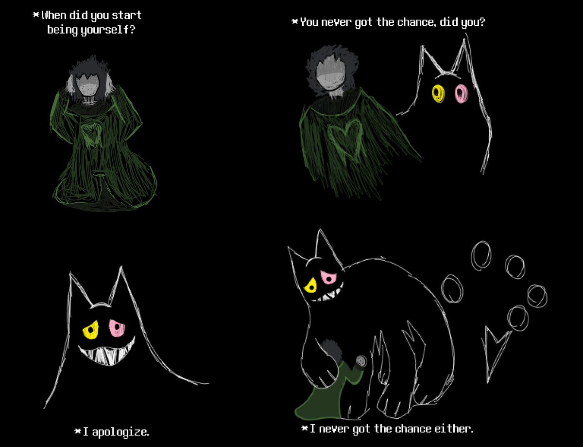 GreyTheCorvid's tweet photo. #device_FRIEND #image_FRIEND #deltarunefanart #yumesona 
Some FRIEND Yume angst and some other FRIEND doodles... ignore the tongue one. https://t.co/YAiKmhfqS5