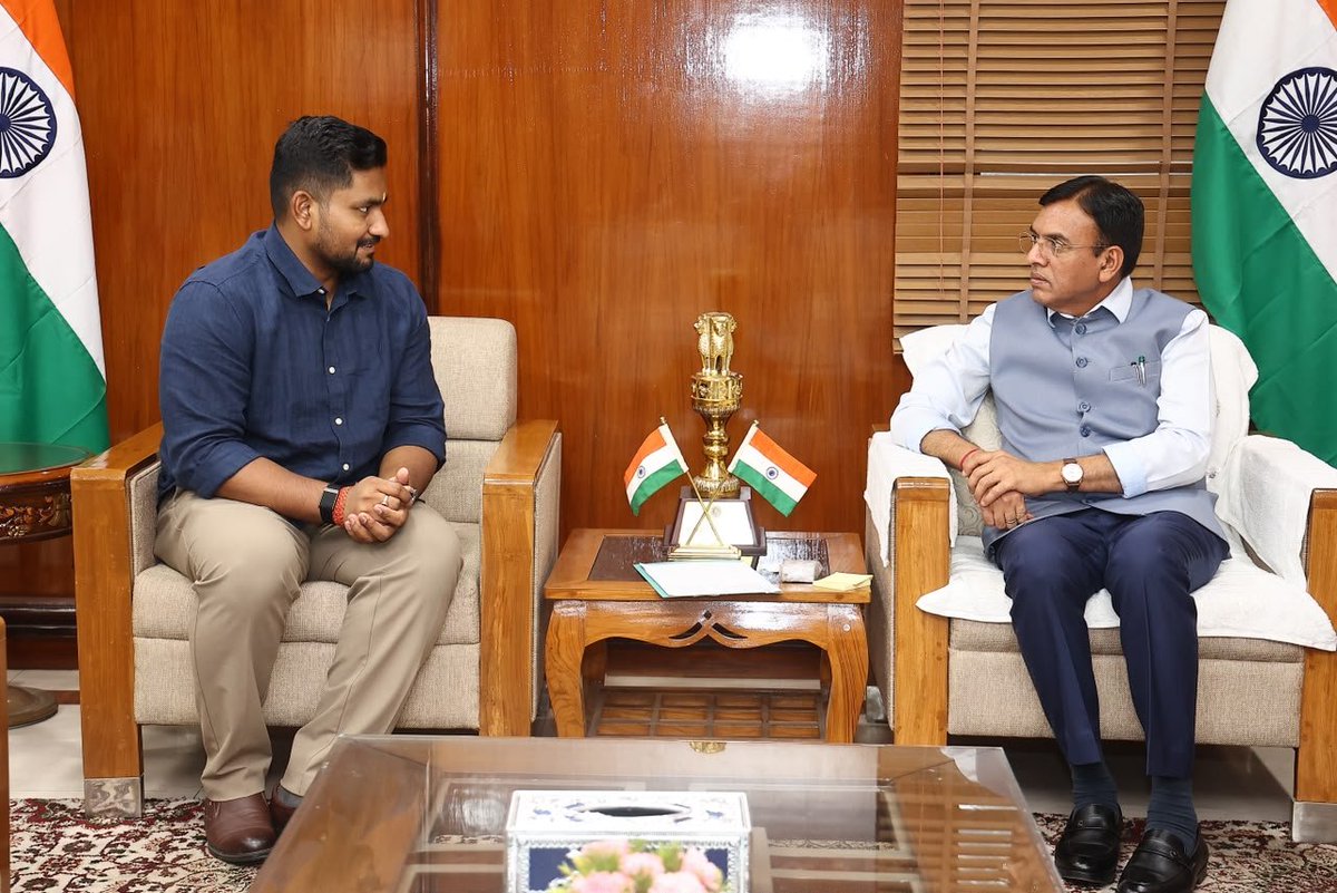 suryabanshibjp's tweet photo. It was a privilege to call on Hon’ble Union Minister for Youth Affairs & Sports, Shri @mansukhmandviya Ji, at his office today. His dedication towards strengthening India’s sporting ecosystem and empowering young athletes is truly commendable.

Under the visionary leadership of Hon’ble Prime Minister Shri @narendramodi Ji and the dynamic leadership of Hon’ble Chief Minister Shri @MohanMOdisha Ji, Odisha remains committed to building a vibrant sporting culture and creating world-class opportunities for our athletes.

Looking forward to working closely with the Government of India and the guidance of Shri Mandaviya Ji to further strengthen sports infrastructure, nurture grassroots talent and contribute to the vision of a stronger sporting nation.