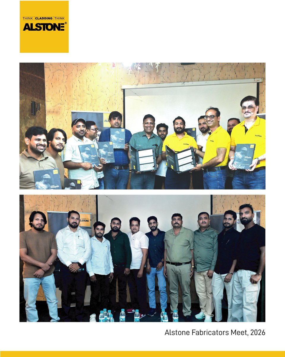 alstonecladding's tweet photo. Strong facades are built on stronger partnerships. 🤝
The Alstone Fabricators Meet – Delhi was a celebration of craftsmanship, collaboration and the people who transform innovative materials into architectural excellence.
#ThinkCladdingThinkAlstone #Alstone #FabricatorsMeet https://t.co/MPG5sn7126