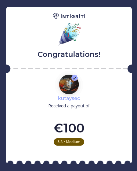 exploitpy's tweet photo. Just scored a reward @intigriti https://t.co/3l2PYZZvGt #HackWithIntigriti #bugbounty  #hack https://t.co/IpBoPzR1q2