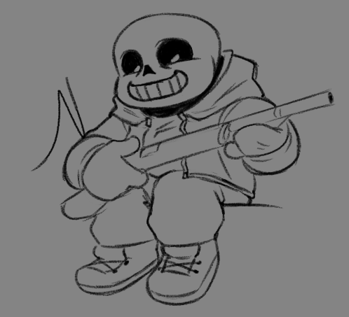 M_boi9798's tweet photo. sans with a gun https://t.co/0Y75Gdr5b9