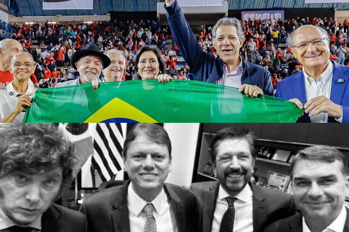 lazarorosa25's tweet photo. Haddad, Marina Silva, Simone Tebet, Lula e Alckmin CONTRA Tarcísio, Nunes, Tariflávio e o lunático do Milei. Não tem comparação!

Pelo amor de Deus, né, São Paulo? Chance de ouro de derrotar a extrema direita que destruiu o estado. https://t.co/Ih1fFlOOi4