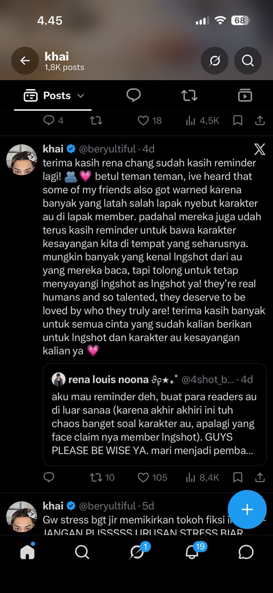 beryultiful's tweet photo. halo, sebelumnya aku ingin menyampaikan permintaan maaf sedalam-dalamnya untuk teman-teman yang merasa tidak nyaman dengan perbuatanku. juga terima kasih yang tulus untuk semua teguran dan masukan yang sudah disampaikan dengan baik.

aku menyimak semua keluh kesah dan nasihat teman-teman, pun aku juga sudah berusaha untuk memberikan gentle reminder untuk teman-teman pembaca, baik di sini maupun di tiktok. tapi, jika sekiranya memang masih ada yang mengganjal dan belum cukup dari usahaku boleh tolong beritahu ya teman-teman!

aku sama sekali tidak bermaksud untuk menjadi ignorant dan menyepelekan masalah ini. aku hanya tidak ingin terlalu banyak memberikan vibes negatif di sini dan mengganggu ruang nyaman teman-teman yang lain, sehingga aku mungkin terlihat tidak cukup peduli untuk bersuara.

maka dengan ini, izinkan aku untuk meminta maaf sekali lagi kepada teman-teman, juga mewakili teman-teman pembaca yang mungkin sudah menimbulkan ketidaknyamanan bagi sebagian orang. aku harap, kita bisa berfokus untuk saling memberikan support dan cinta yang besar kepada Lngshot dengan cara kita masing-masing. sekali lagi, terima kasih untuk semua masukan yang sudah disampaikan. aku selalu menerima segala kritik dan saran dengan tangan terbuka, jadi jangan sungkan untuk bersapa ya! 💗
