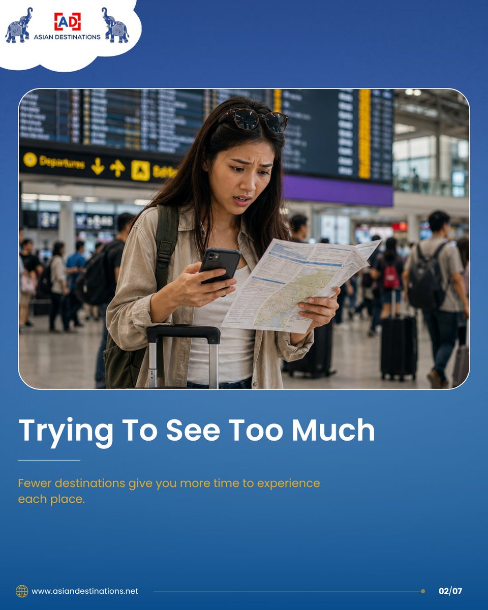 AsianDestintion's tweet photo. Planning your first trip to Asia?

Trying to cover too many places, ignoring travel time and packing for only one climate can make the journey more stressful than expected.

#AsiaTravel #TravelTips #ExploreAsia https://t.co/7oM4vNp194