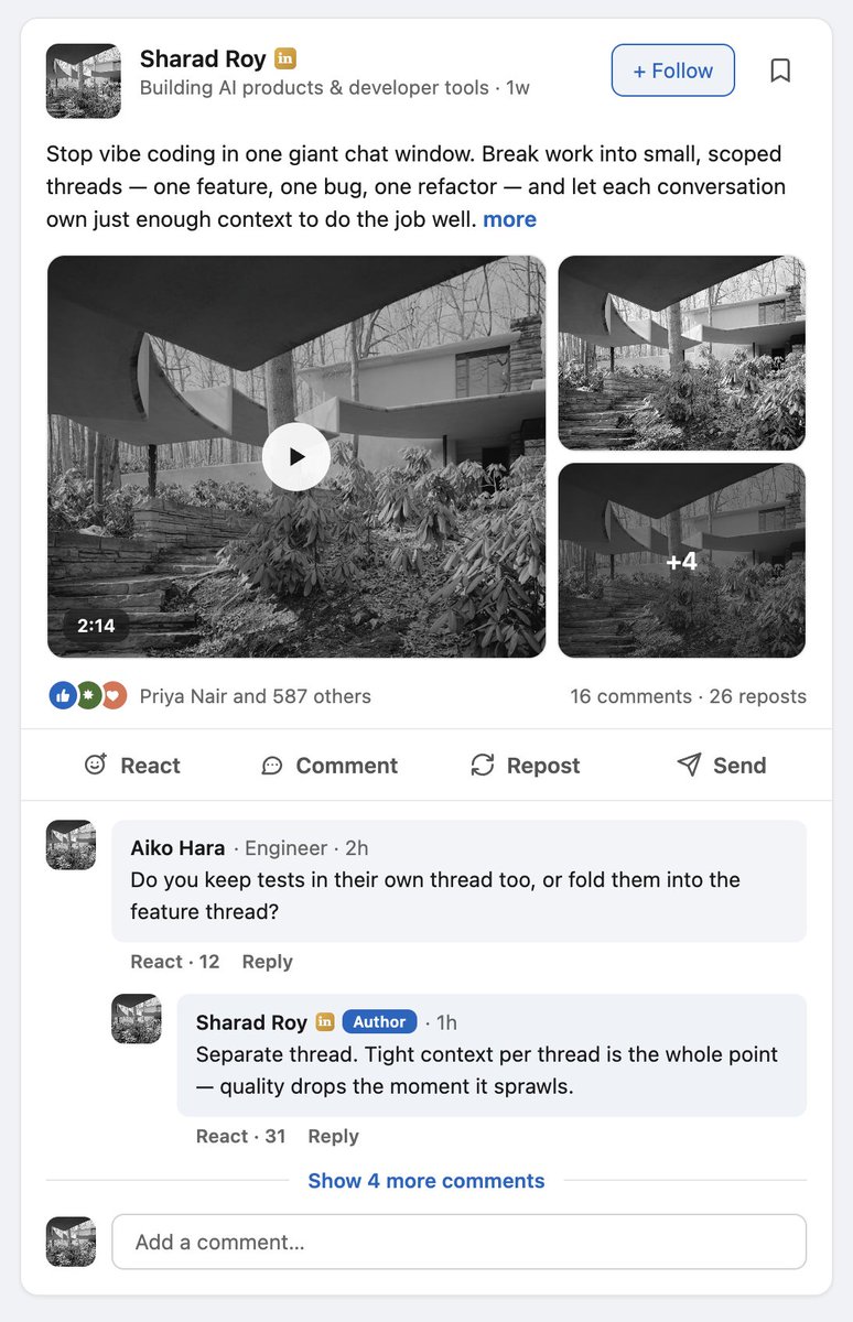 SharadRoy15's tweet photo. Whenever i open @LinkedIn it feels old and sad somehow.. I'm only active there because there is no alternative out there that does what LinkedIn does.

So i thought why not make it more attractive.

Breakdown of what I changed coming in the thread. https://t.co/vKBOHBBDYO