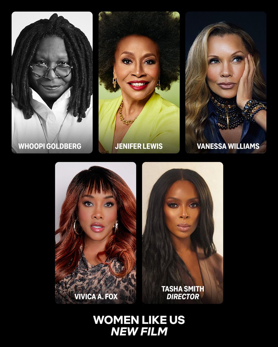 netflix's tweet photo. Whoopi Goldberg, Jenifer Lewis, Vanessa Williams, and Vivica A. Fox will star in WOMEN LIKE US. A new film directed by Tasha Smith. 

A recently widowed woman is whisked away to the Hamptons on what should’ve been her 30th wedding anniversary. What starts as a getaway becomes a heartfelt journey through grief, friendship, love.