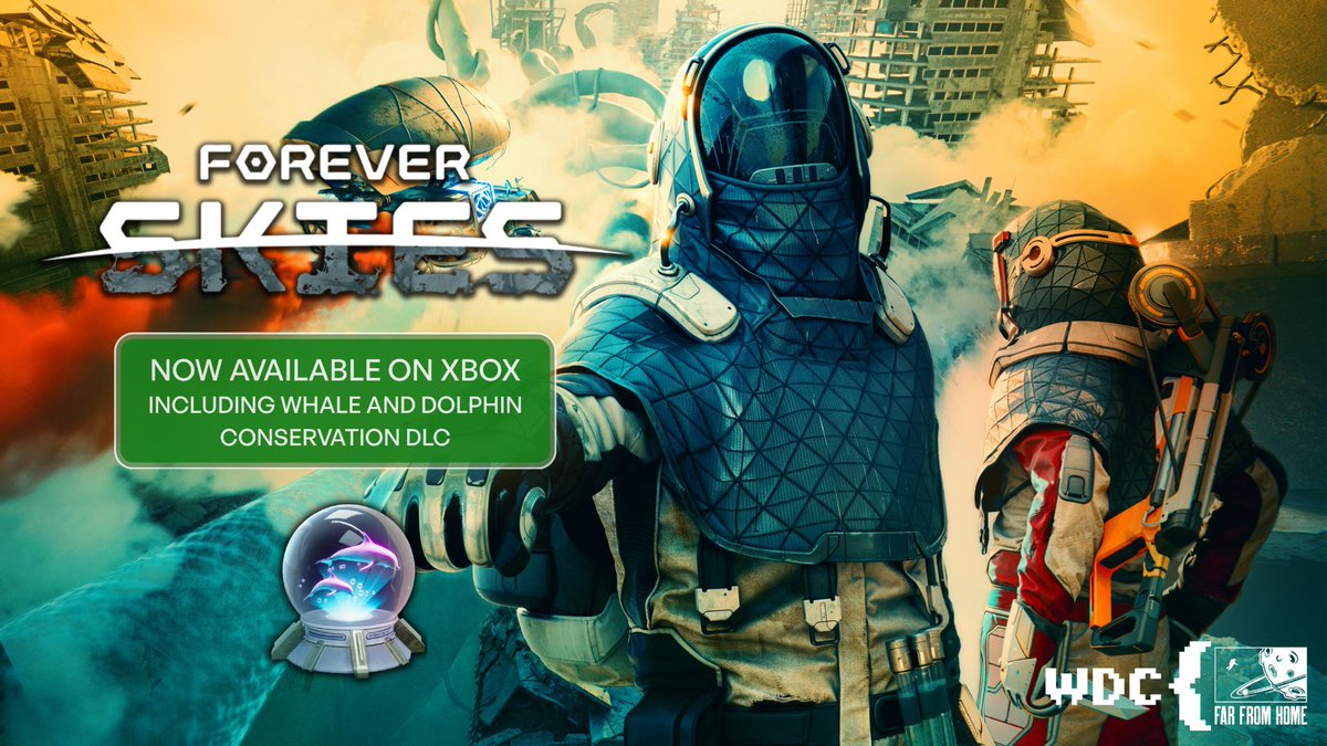 GamesForWaves's tweet photo. #ForeverSkies from @FFH_Games is now out on #Xbox! You can dive in today with the Final Echoes update, along with all previous updates, and don't forget the Whale and Dolphin Conservation Artifact DLC, supporting WDC!
👉 https://t.co/jyY6CzrIS6 https://t.co/TnsgBvvE28