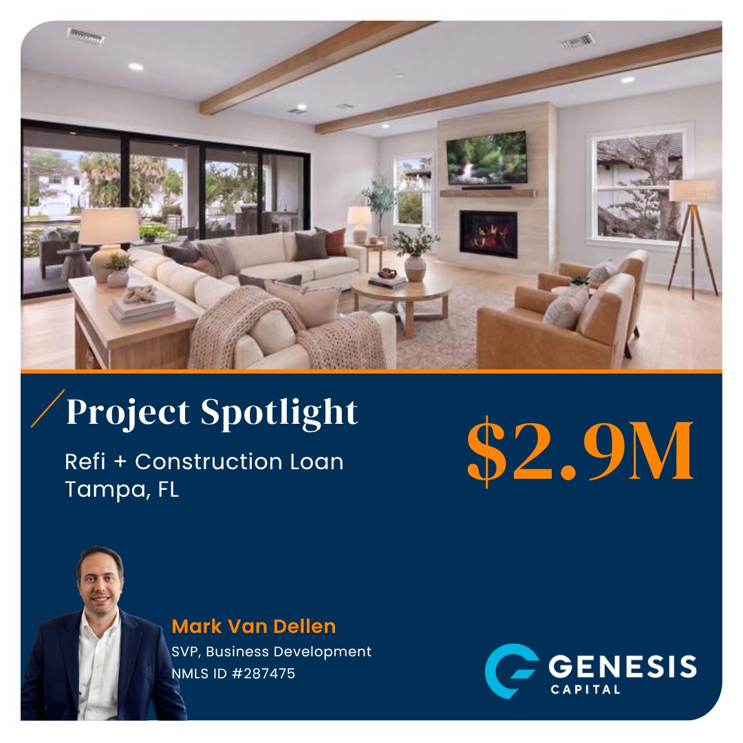 genesis_capital's tweet photo. 📝 Closed: $3.0MM Refinance + Construction Loan | Tampa, FL

Working on a project that's already underway? Genesis Capital can help evaluate financing solutions for refinance, construction, and transitional situations nationwide.

#RealEstateDevelopment #ResidentialDevelopment https://t.co/c80Hdg6XBA